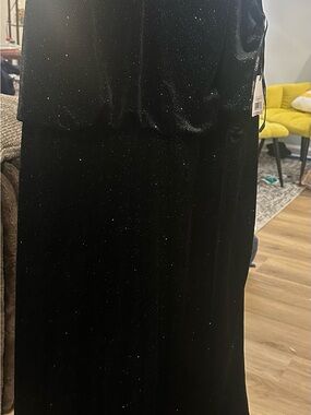 Formal Dress Plus Sz 22w Calvin Klein Hunter green Sparkle Velvet Blouson Gown